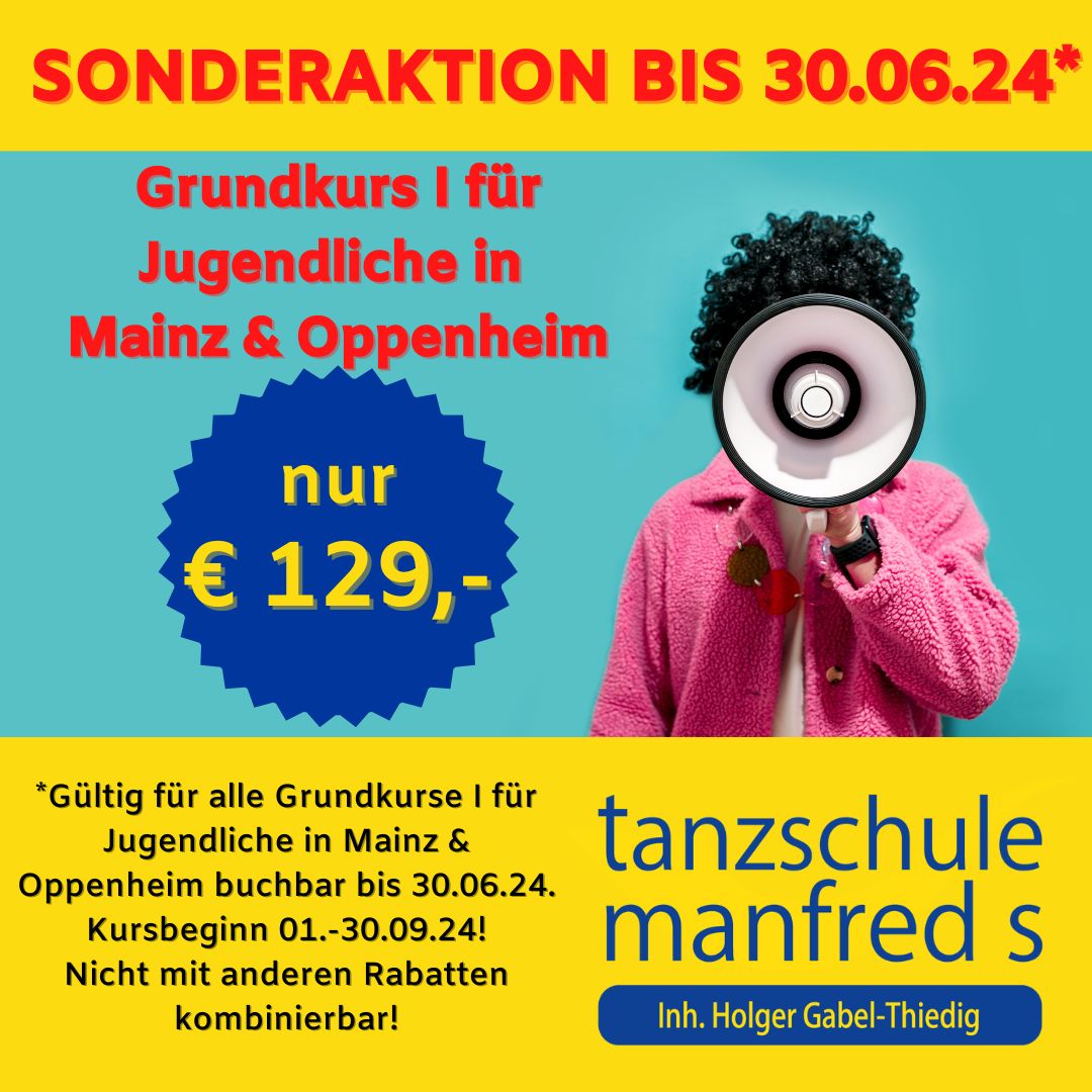 SONDERANGEBOT für JUGENDLICHE bis 30.06.24 in MAINZ & OPPENHEIM